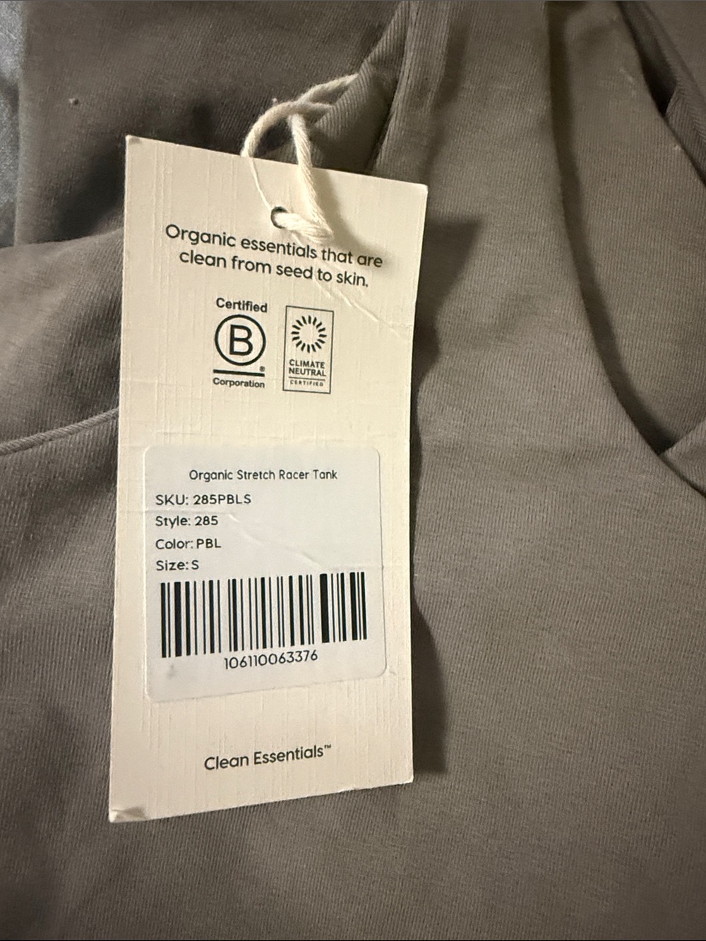 Mate the label organic stretch racer tank pebble - Picture 5 of 5